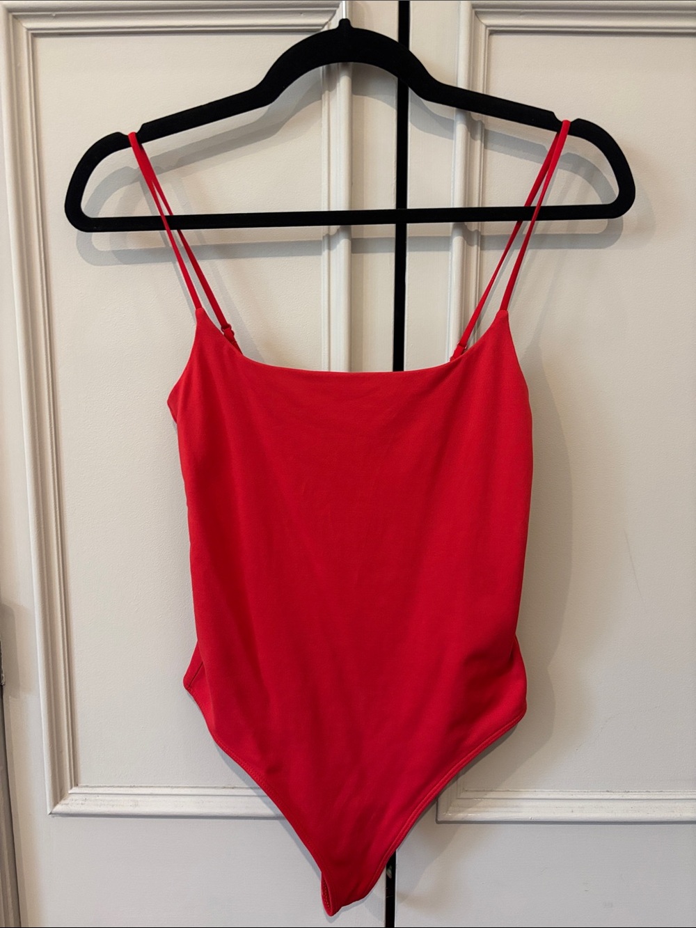 Babaton Red Double-Strap Bodysuit